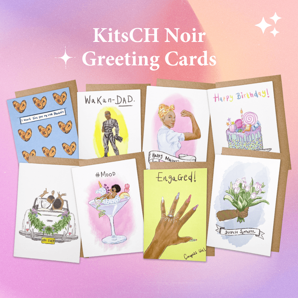 KitsCH Noir Greeting Cards - Tribal Unicorn Candle Bar